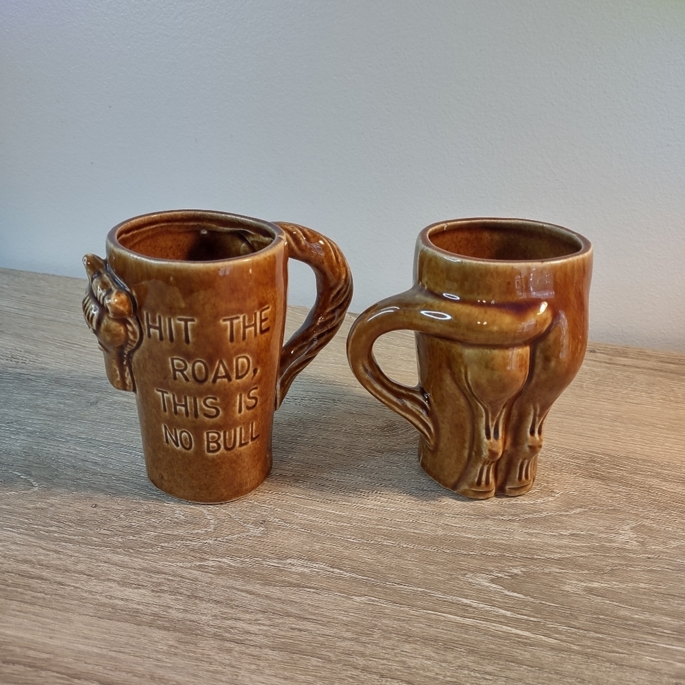 Novelty Snarky Horse Mugs Vintage